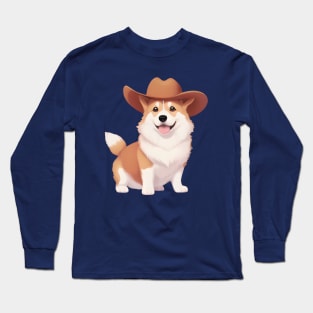 Cowboy Corgi Long Sleeve T-Shirt